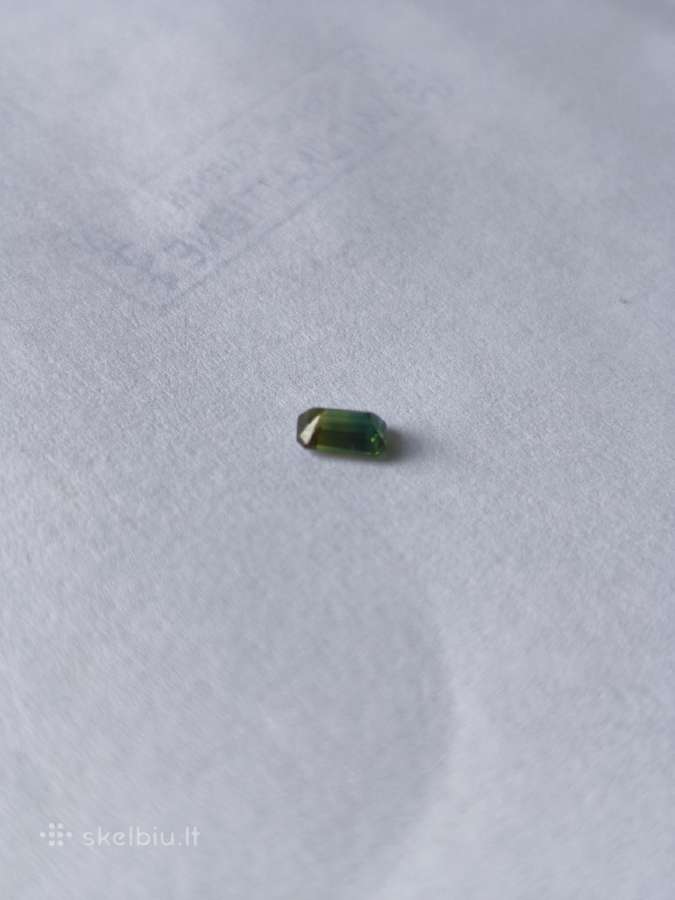 Natūralus 0,40 ct Bicolor Safyras Žaliai Geltonas - nuotraukos Nr. 6