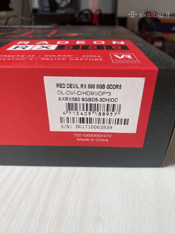 Rx580 8gb Red Devil - nuotraukos Nr. 10