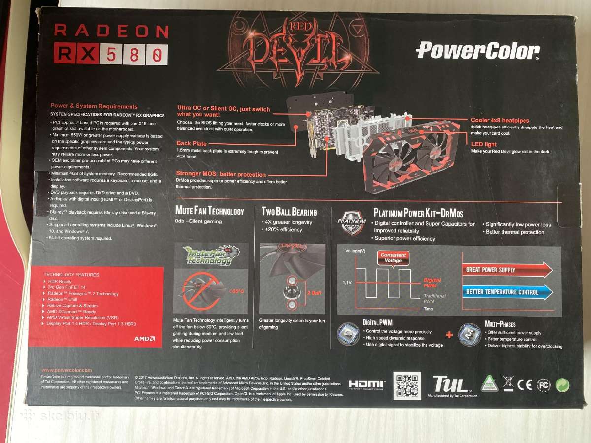 Rx580 8gb Red Devil - nuotraukos Nr. 11