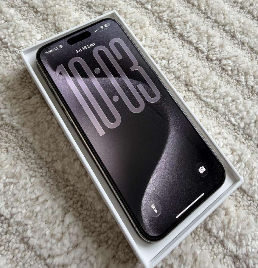 iPhone 15 Pro max 256gb Titanium - nuotraukos Nr. 2