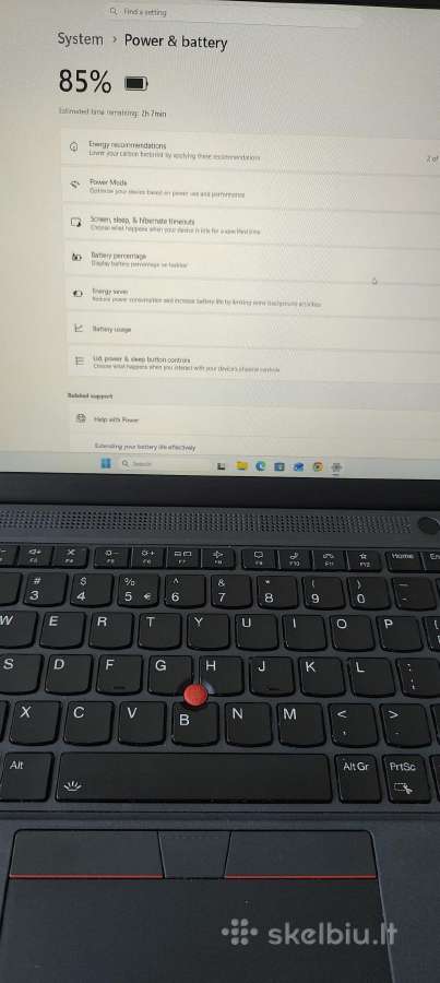 Lenovo Thinkpad T14 gen3 I7-1255u/16gb/512 SSD - nuotraukos Nr. 6