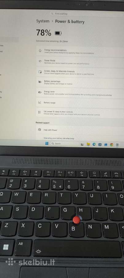 Lenovo Thinkpad T14 gen3 I7-1255u/16gb/512 SSD - nuotraukos Nr. 7