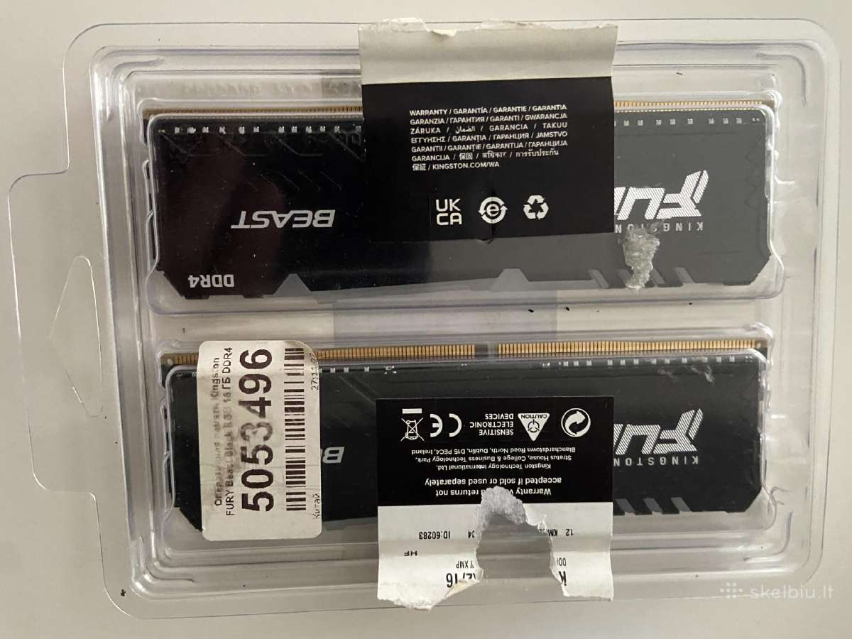2x8gb 3200 cl16 ddr4 Kingston fury beast (pc dimm - nuotraukos Nr. 2