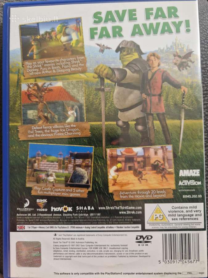 Shrek the third Ps2 - nuotraukos Nr. 2