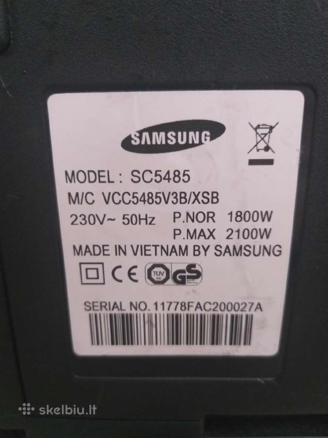 Dulkių siurblys Samsung Sc5485 - nuotraukos Nr. 5