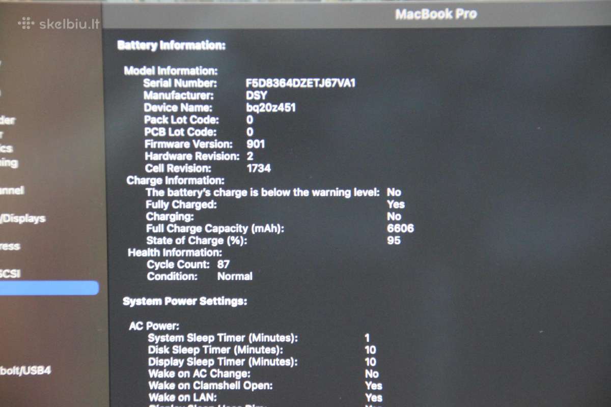 Apple MacBook Pro A1990 15,4 labai gera būklė - nuotraukos Nr. 10