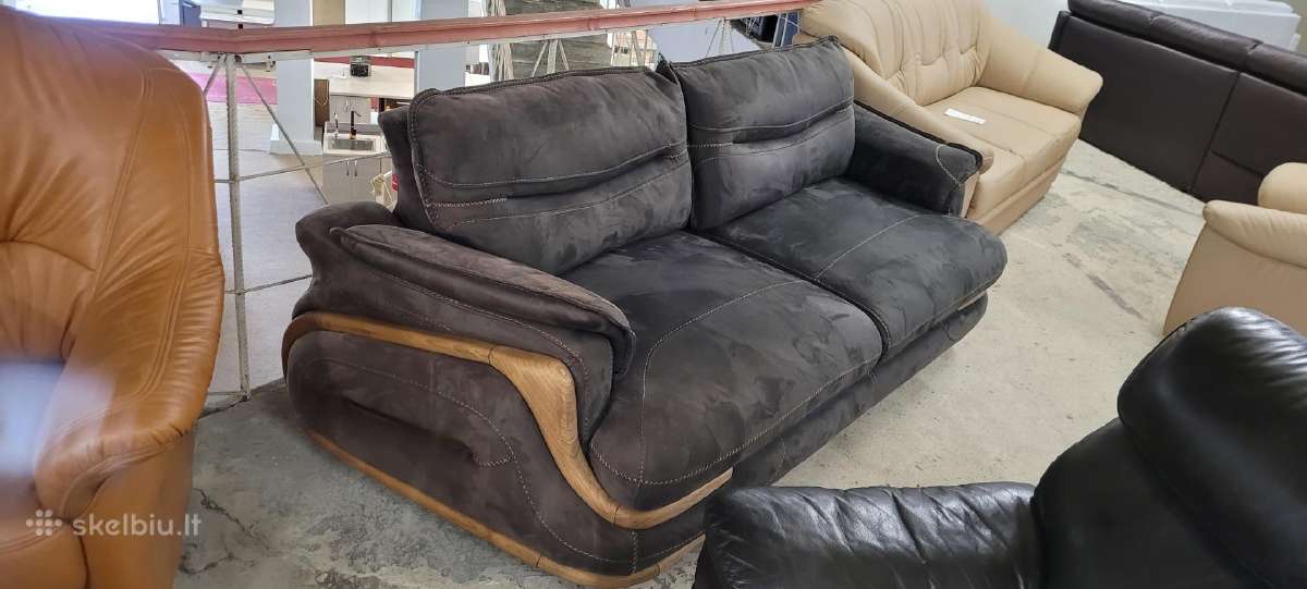 Prabangi sedima sofa su ažuolo apdaila - nuotraukos Nr. 2