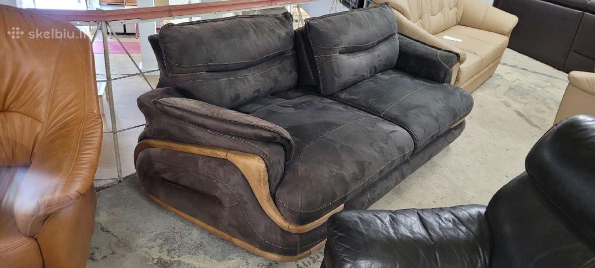 Prabangi sedima sofa su ažuolo apdaila - nuotraukos Nr. 6