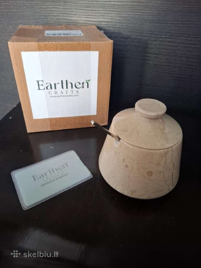 Earthen crafts marmurinis indelis su dangteliu - nuotraukos Nr. 4