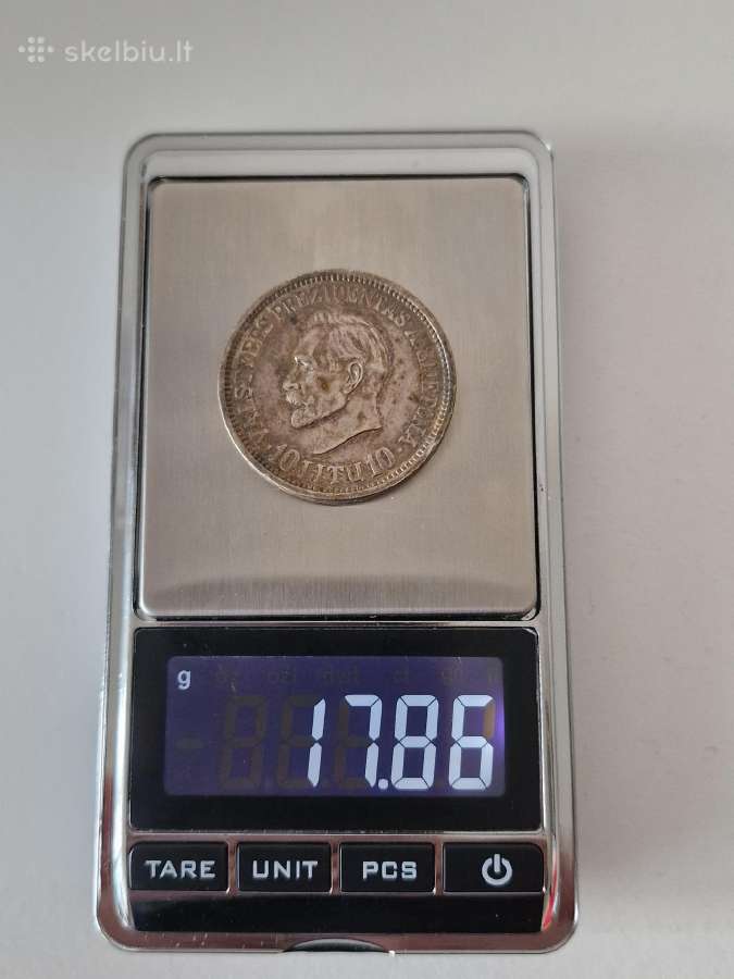 1938 m. 10 litų Antanas Smetona, sidabrinė moneta - nuotraukos Nr. 3