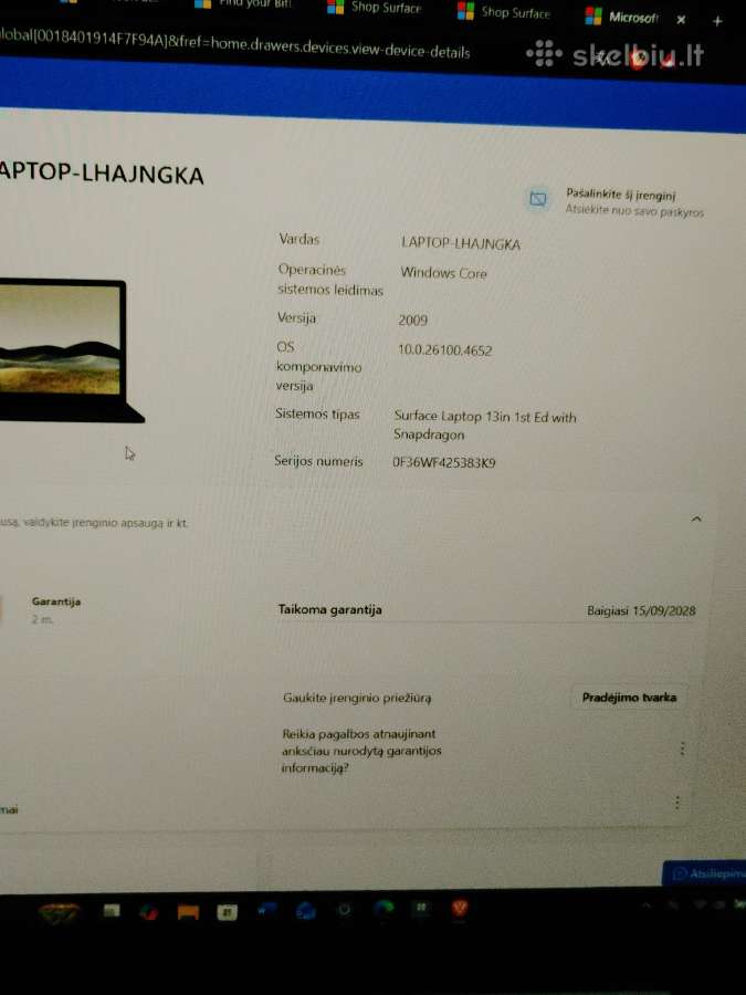 Parduodu Microsoft Surface 13" naujas - nuotraukos Nr. 6