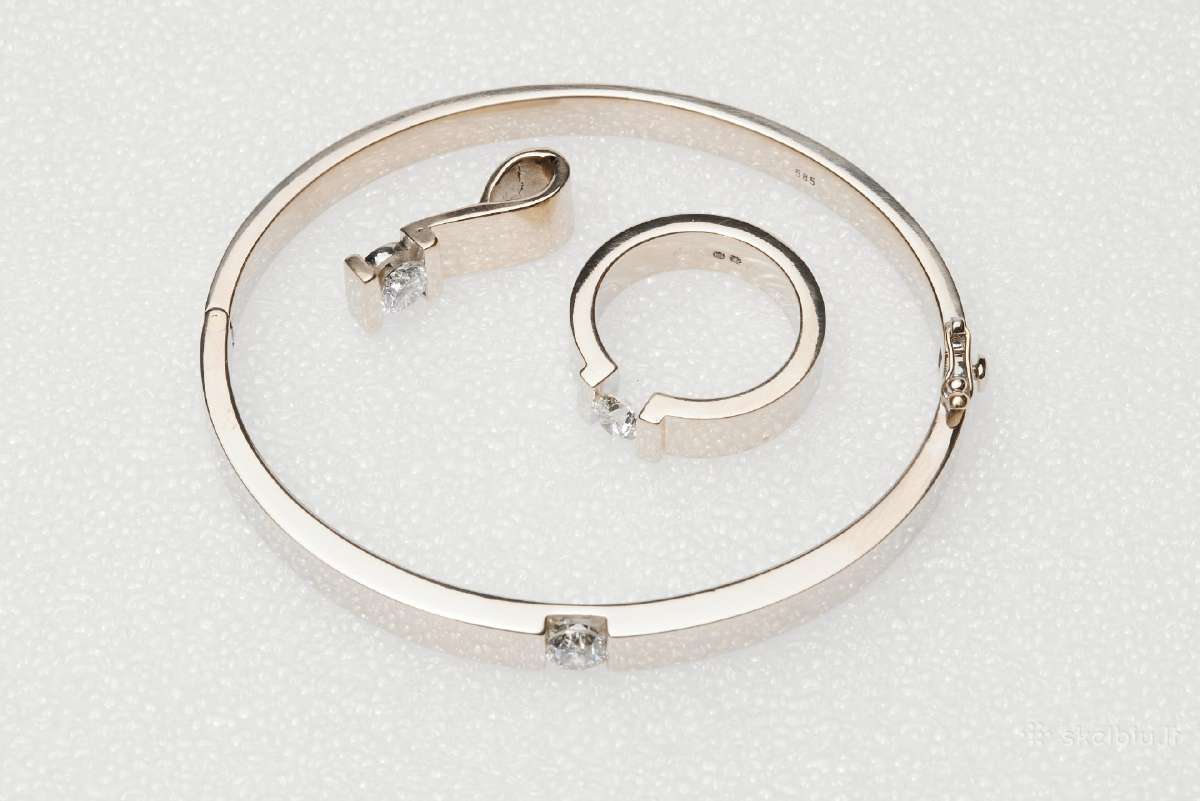 Auksinis komplektas su deimantais 49,5 gr 1,9ct - nuotraukos Nr. 4