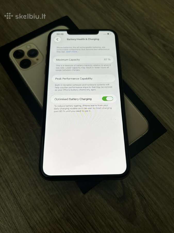 iPhone 11 pro max 64gb baterija 88 - nuotraukos Nr. 2