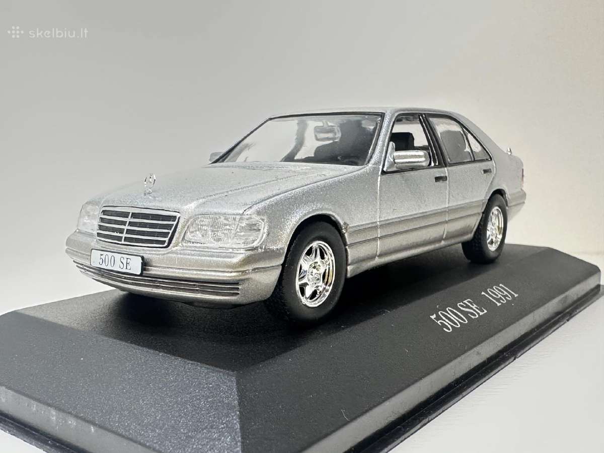 Mercedes-benz 500 Se W140 1991 sidabro 1:43 De - nuotraukos Nr. 3