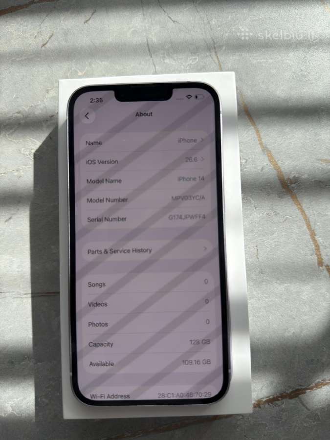 iPhone 14 128gb 100% - nuotraukos Nr. 6