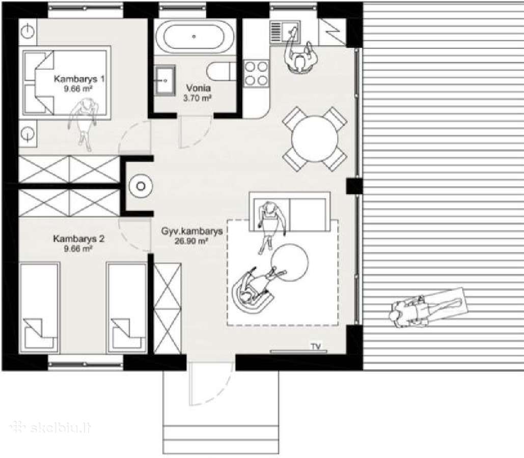 Nebrangūs skydiniai namai 50 m2 - nuotraukos Nr. 3
