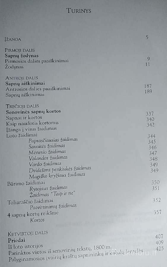 Sapnai ir burtai (be kortų) - nuotraukos Nr. 6