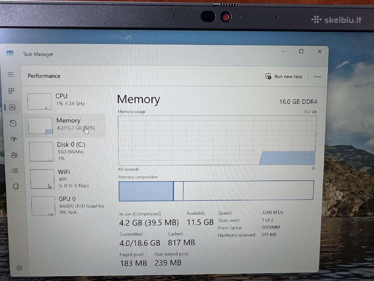 Dell Latitude 5430 i7-1265u/16gb RAM/512gb SSD - nuotraukos Nr. 7