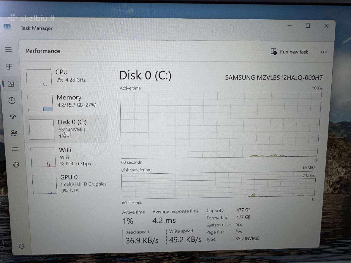 Dell Latitude 5430 i7-1265u/16gb RAM/512gb SSD - nuotraukos Nr. 9