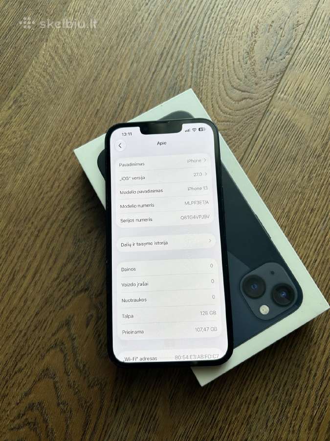 iPhone 13 battery 100% - nuotraukos Nr. 3