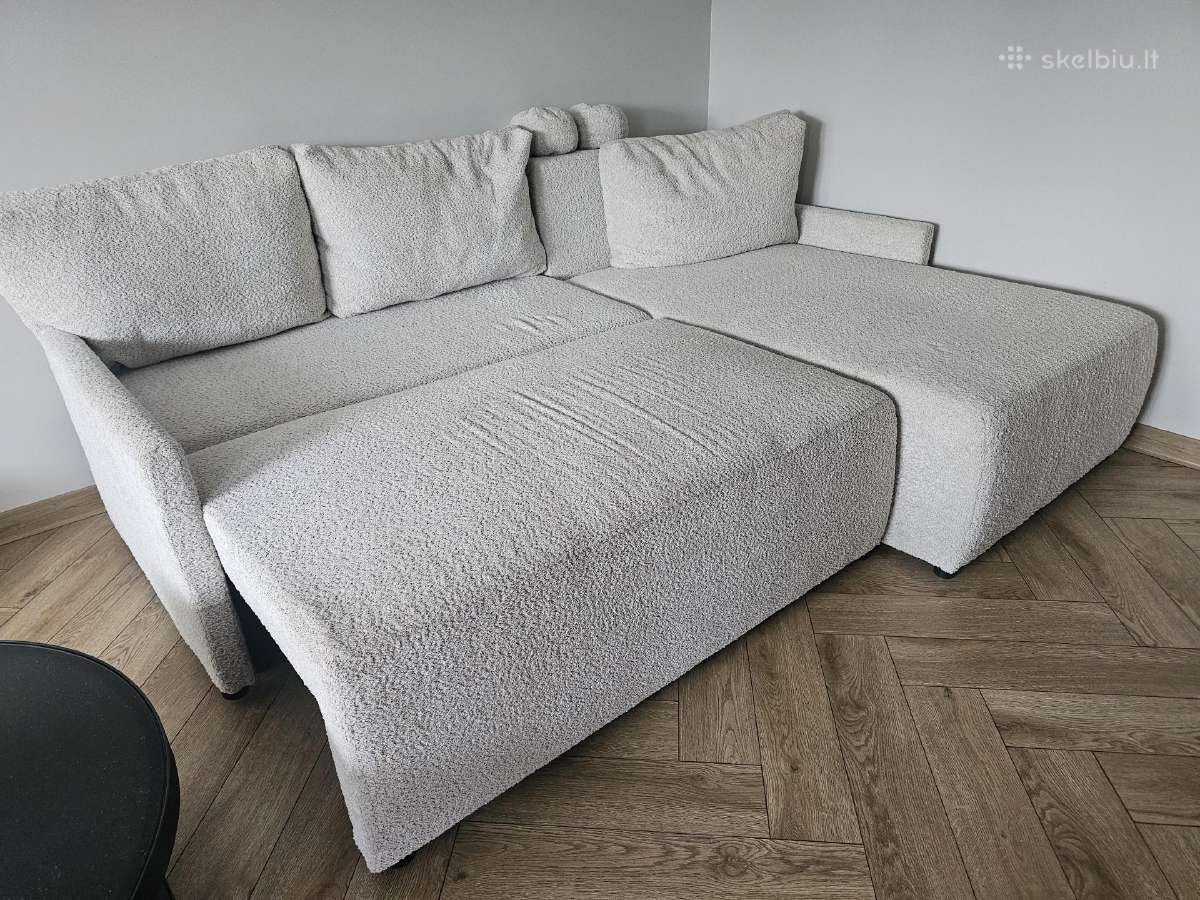 Kreminis kampas 230x150 cm su miegojimo funkcija - nuotraukos Nr. 2