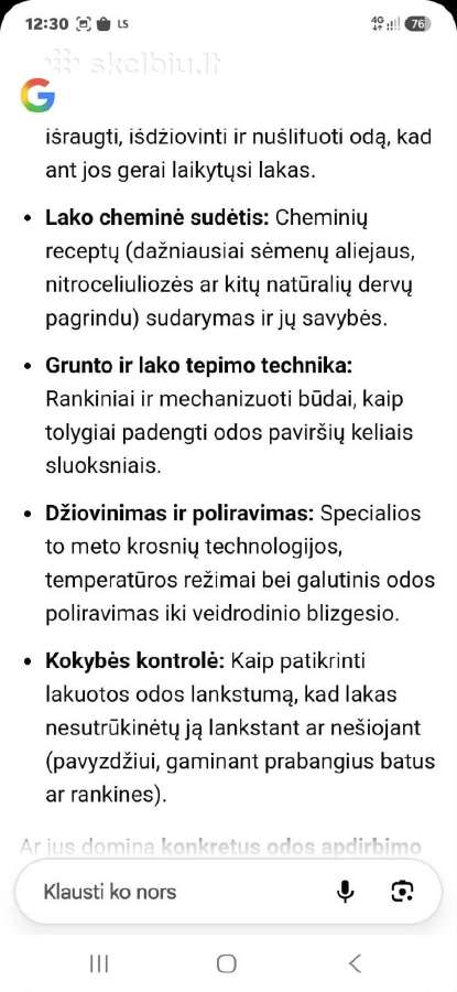 Odų lakavimas - nuotraukos Nr. 6