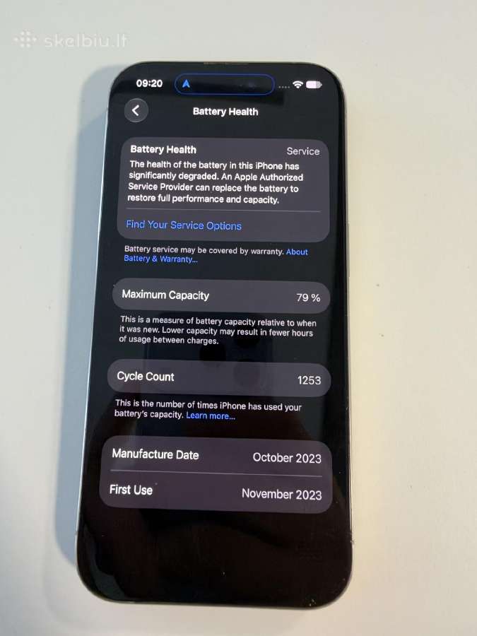 iPhone 15 pro titanium 128gb - nuotraukos Nr. 7