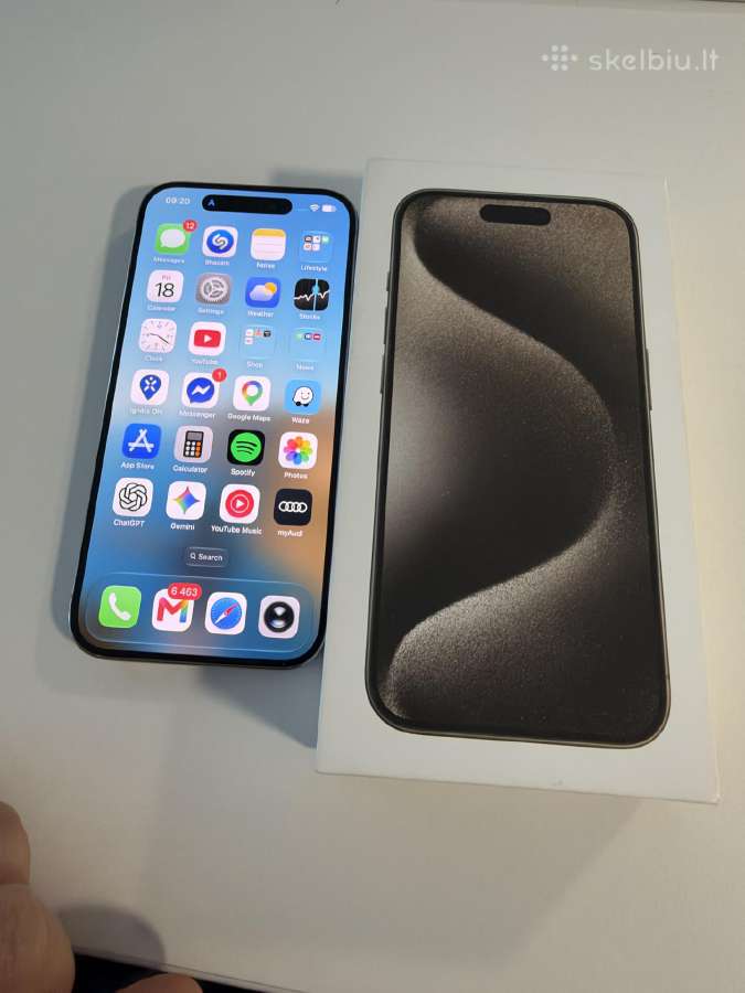 iPhone 15 pro titanium 128gb - nuotraukos Nr. 9