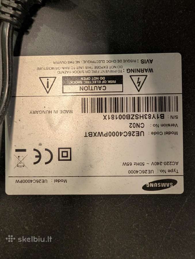 Samsung Ue26c4000 26" televizorius + laikiklis - nuotraukos Nr. 6