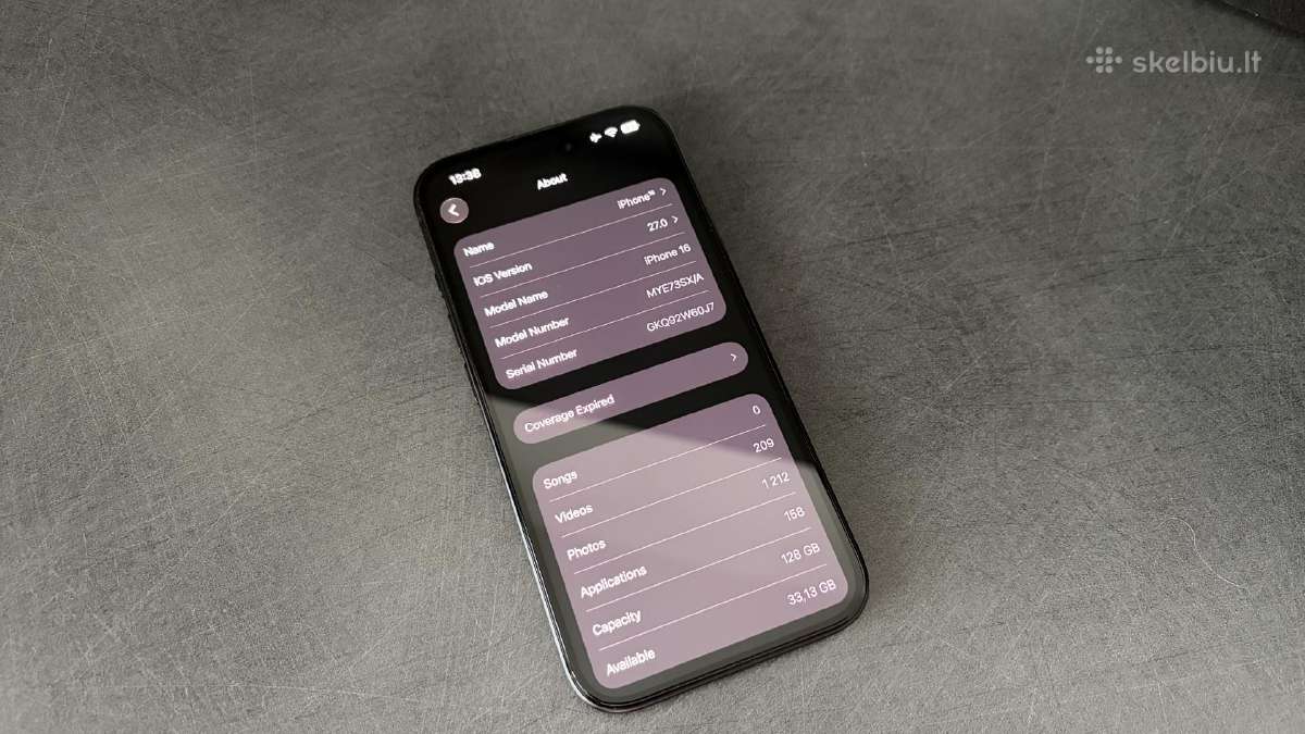 iPhone 16 128gb - nuotraukos Nr. 3