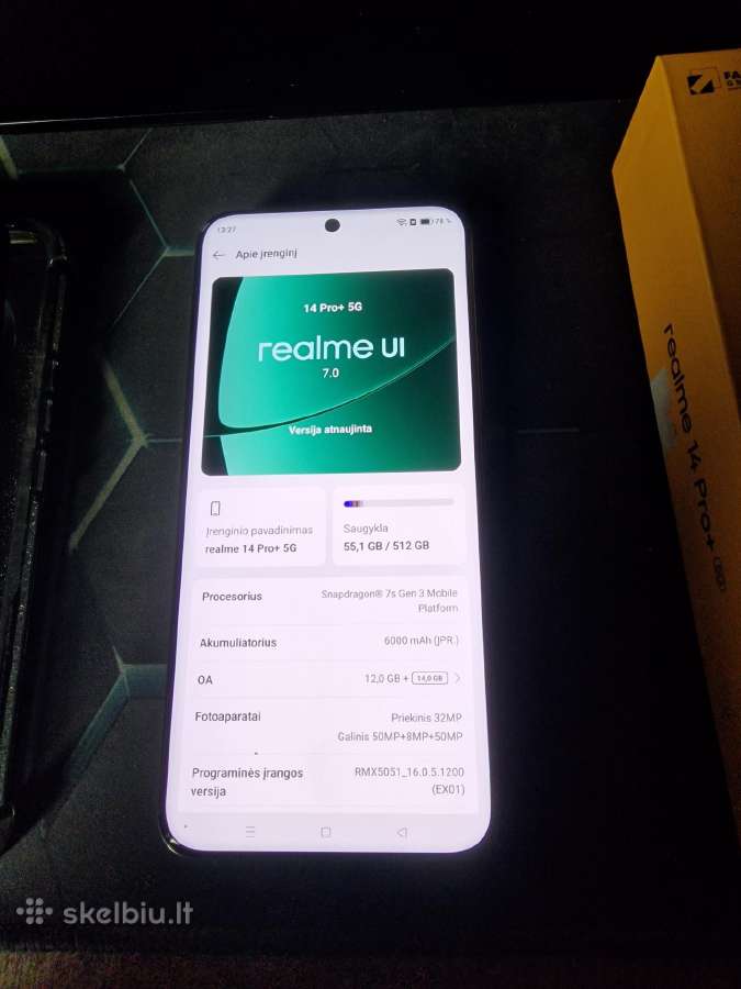 Realme 14 Pro+ 5G (512gb / 12gb+14gb RAM) - nuotraukos Nr. 5