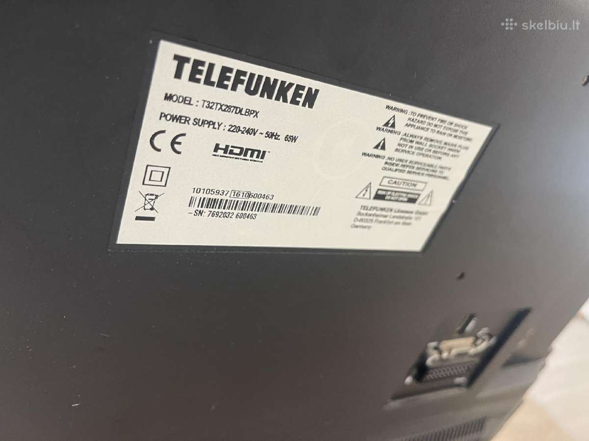 Telefunken televizorius - nuotraukos Nr. 4
