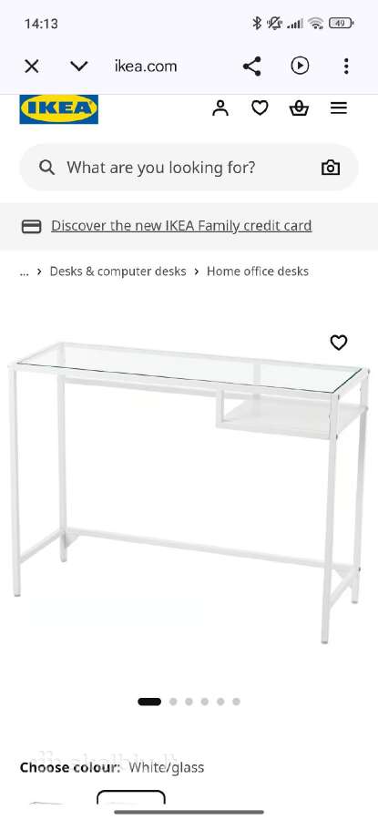 Ikea Vittsjö kompiuterio stalas 100 36 c - nuotraukos Nr. 4
