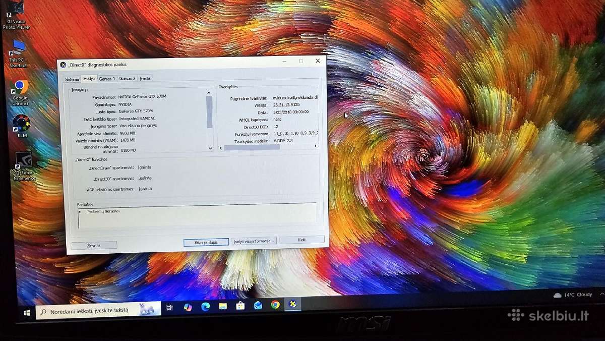 Msi Gt780 Dx i7/16gb/480ssd+640hdd/17.3 nvidia - nuotraukos Nr. 6