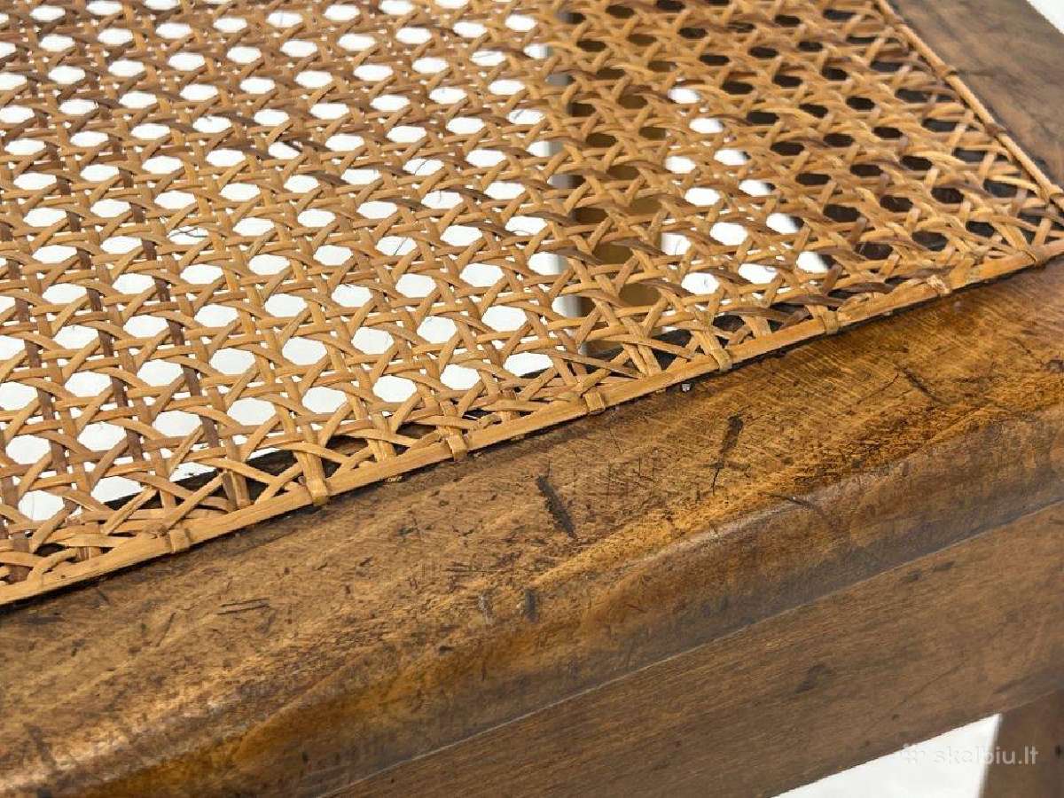 Drožinėtos riešutmedžio kėdės 6 vnt. Komplektas - nuotraukos Nr. 13