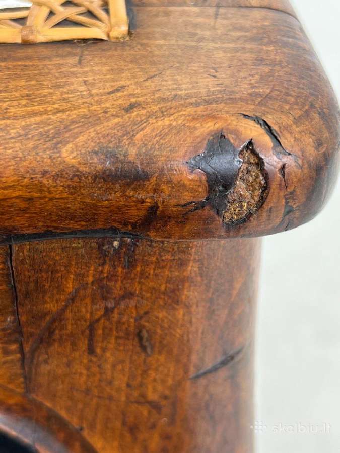 Drožinėtos riešutmedžio kėdės 6 vnt. Komplektas - nuotraukos Nr. 14