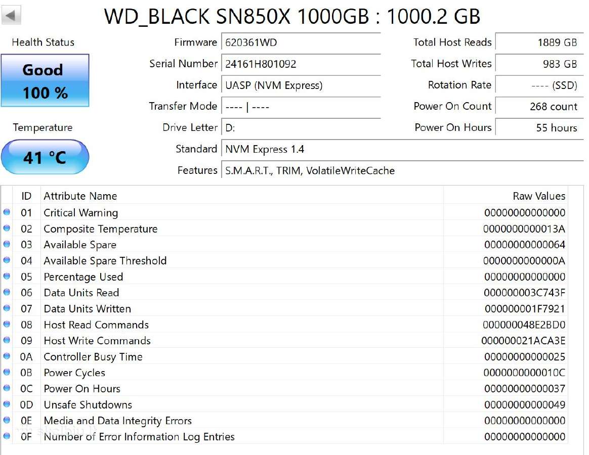 Wd Black Sn850x 1tb M.2 2280 Gen4 Nvme SSD - nuotraukos Nr. 2