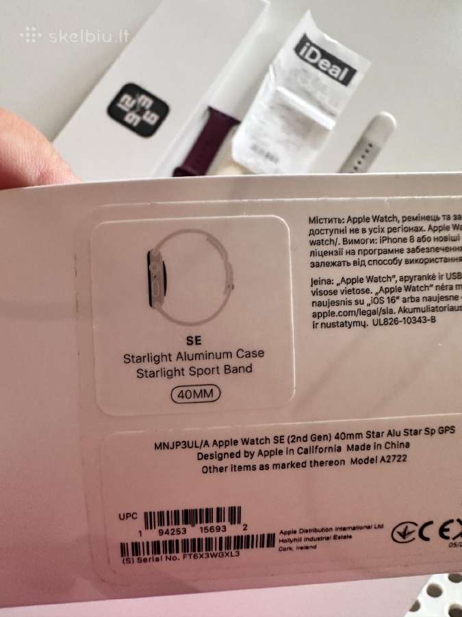 Apple Watch Se 2 40 mm 87% baterija Dėžutė - nuotraukos Nr. 5