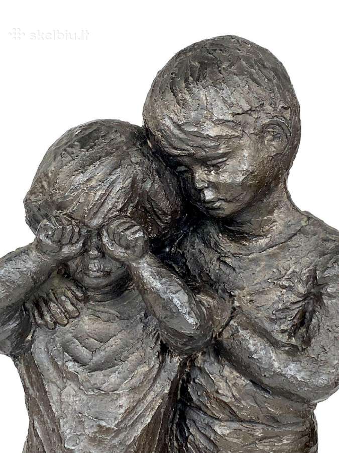 Dviejų vaikų statula iš gipso - nuotraukos Nr. 6