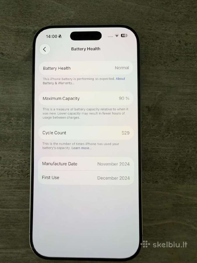 Apple iPhone 16 pro, pilkos spalvos, 256 GB. - nuotraukos Nr. 4