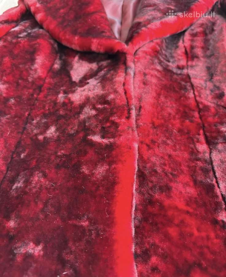 Natūralaus kailio bordo puskailiniai - nuotraukos Nr. 7
