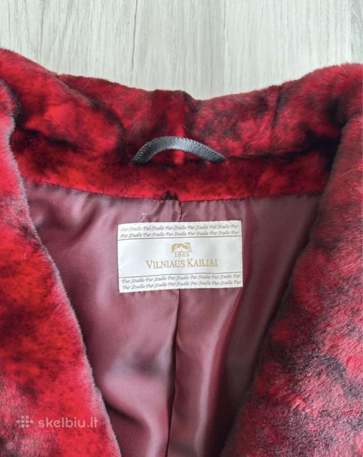 Natūralaus kailio bordo puskailiniai - nuotraukos Nr. 8