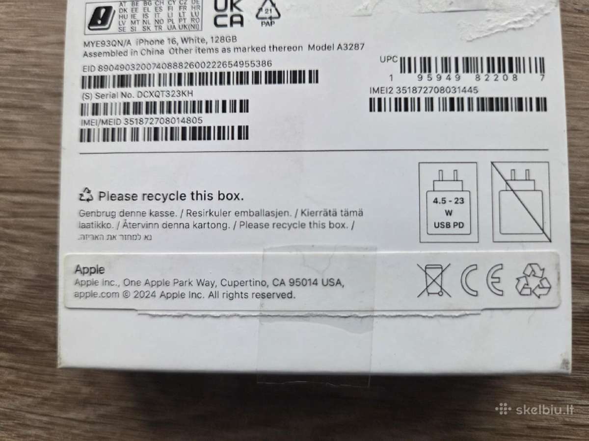 Apple iPhone 16, 128gb telefonas - nuotraukos Nr. 2