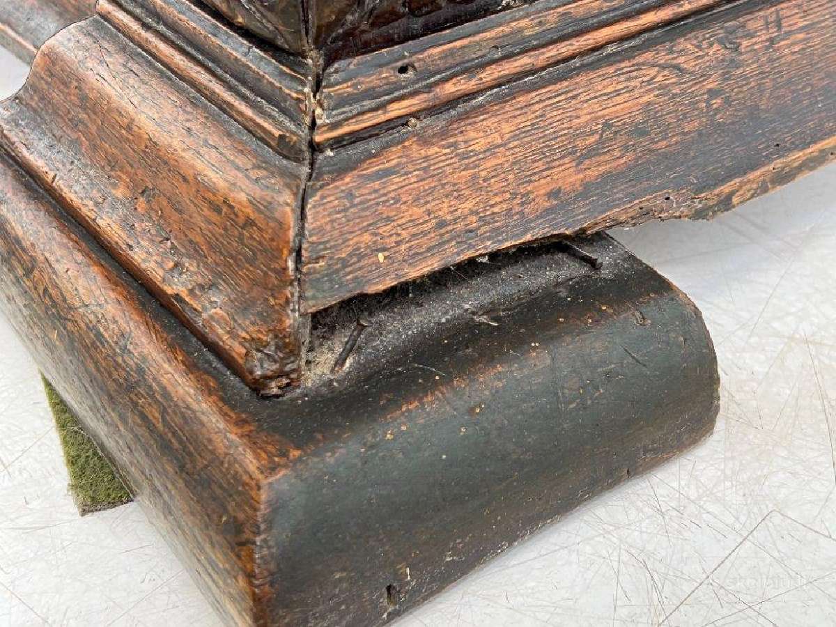 Senovinis, dviejų dalių ąžuolinis bufetas - nuotraukos Nr. 23