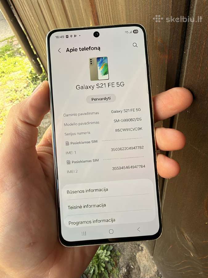 Samsung S21 Fe tvarkingas - nuotraukos Nr. 5