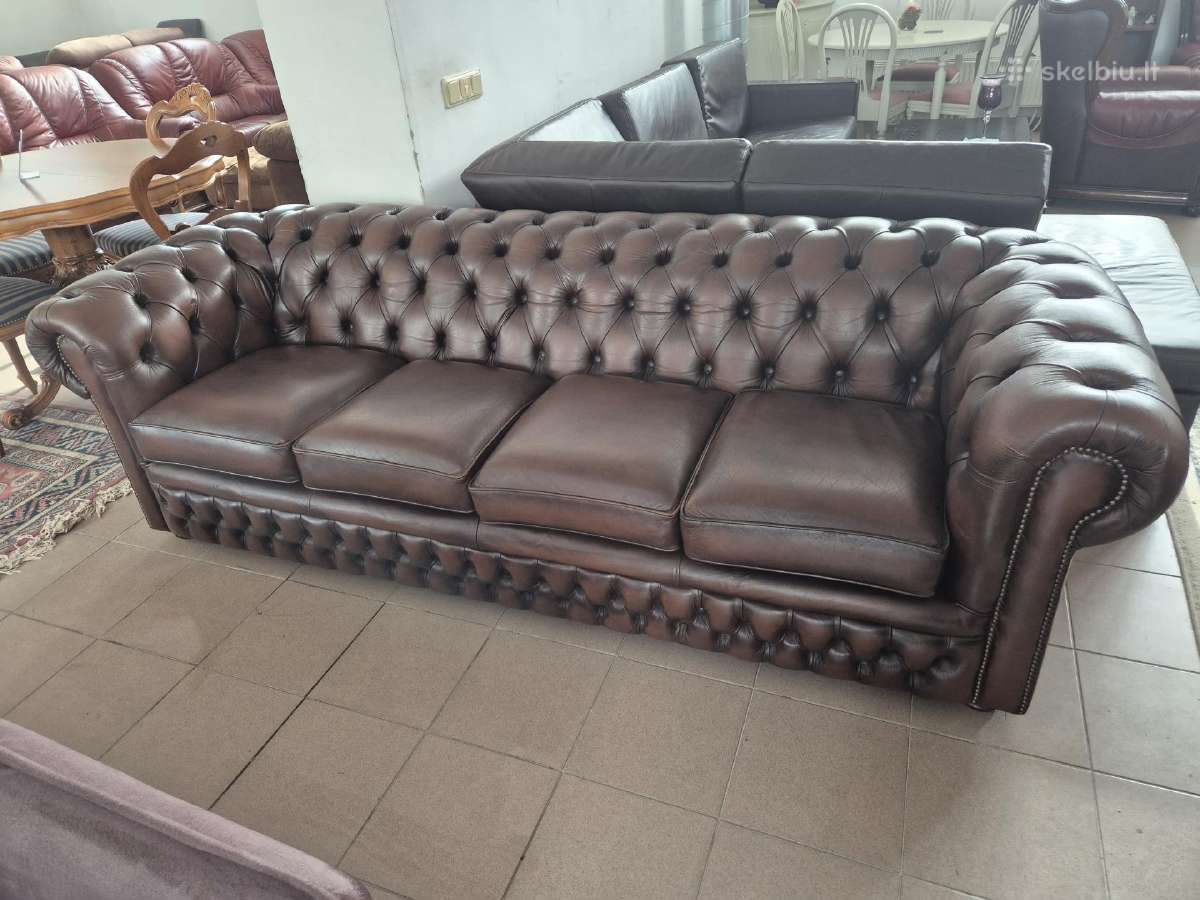 Prabangi 4vietė chesterfield sofa - nuotraukos Nr. 2