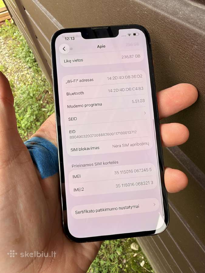 iPhone 13 Pro 256gb Nauja Baterija Puiki buklė - nuotraukos Nr. 7