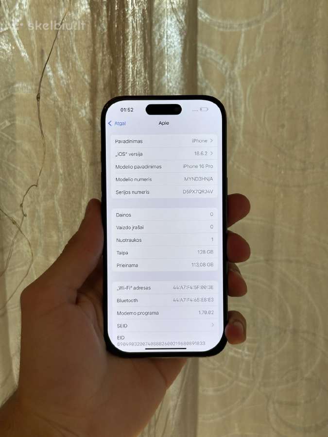 iPhone 16 Pro 128gb - nuotraukos Nr. 4