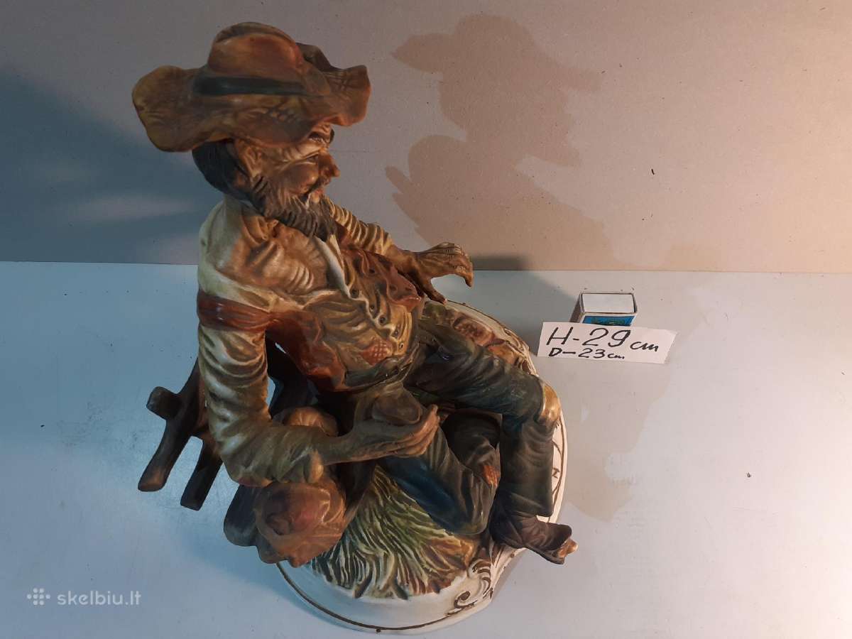 Capodimonte figūrėlė „Klajūnas ant suoliuko“ - nuotraukos Nr. 13