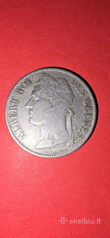 Belgijos Kongas 1 frankas 1924 - nuotraukos Nr. 2